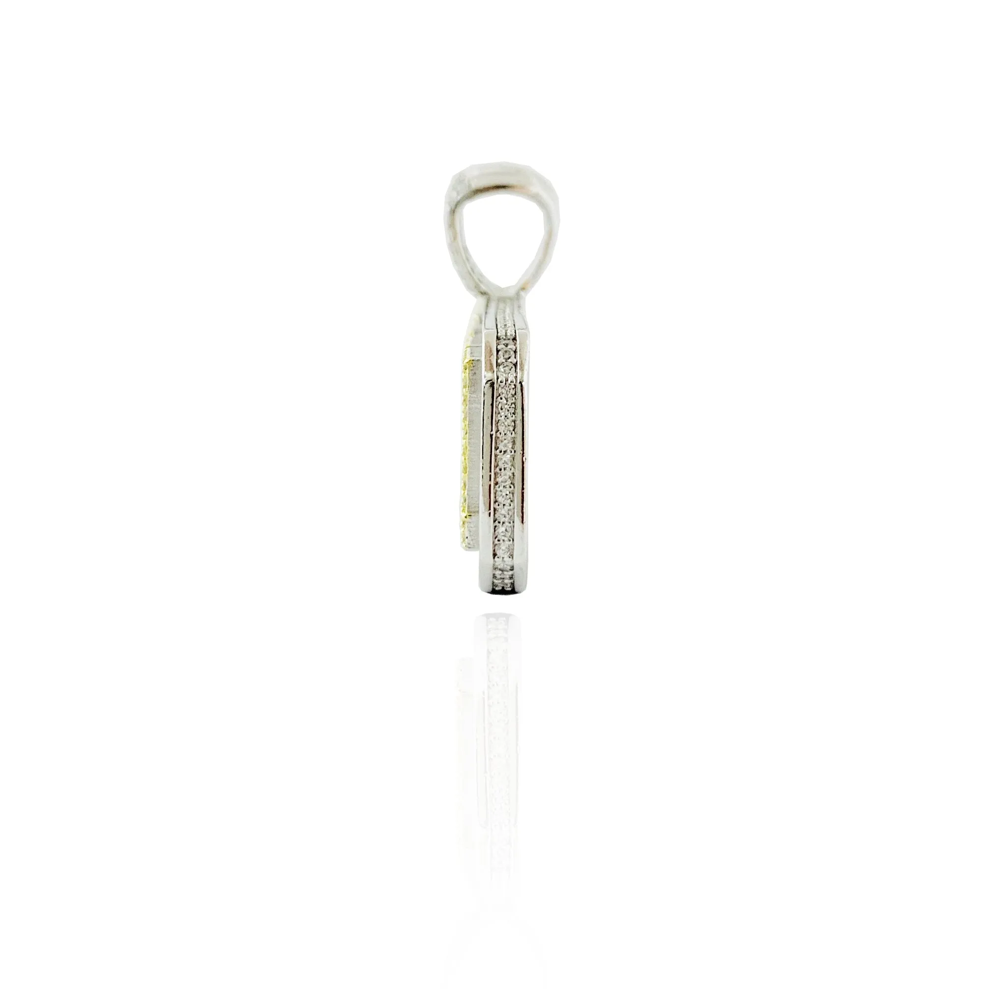 Iced-out R!ch Sign Pendant (Silver)