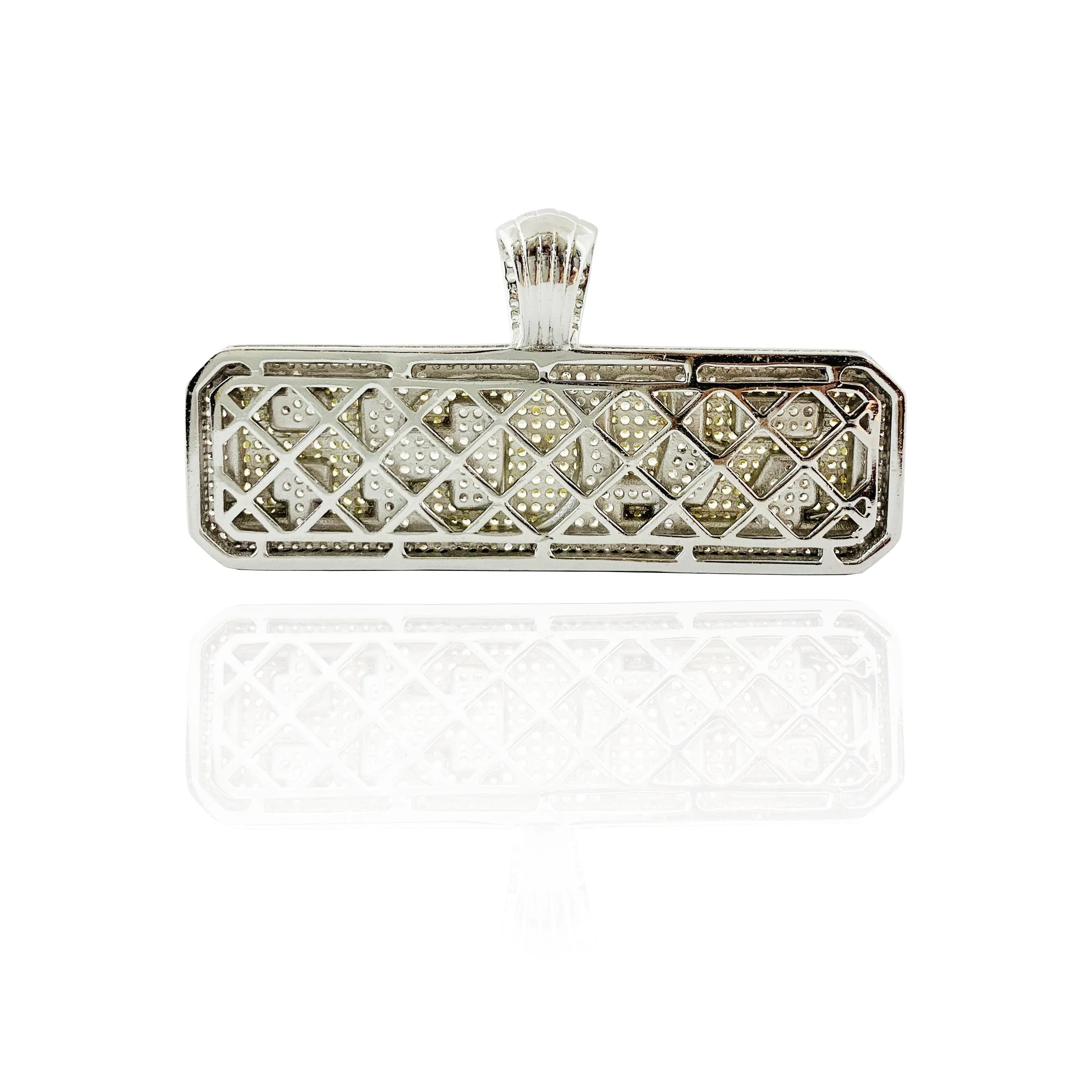 Iced-out R!ch Sign Pendant (Silver)