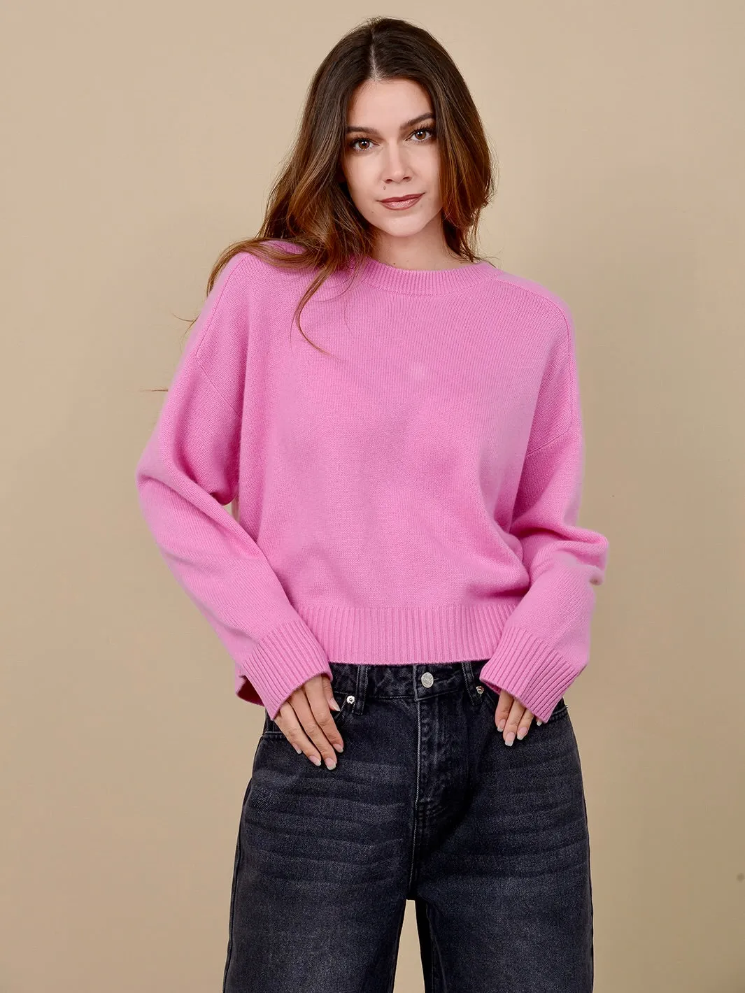 Iliana Cashmere Boxy Crewneck