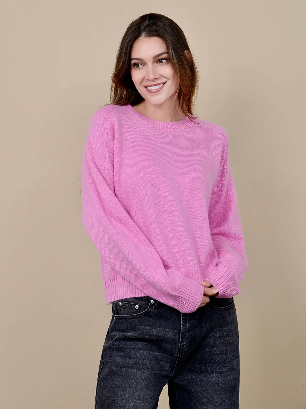 Iliana Cashmere Boxy Crewneck