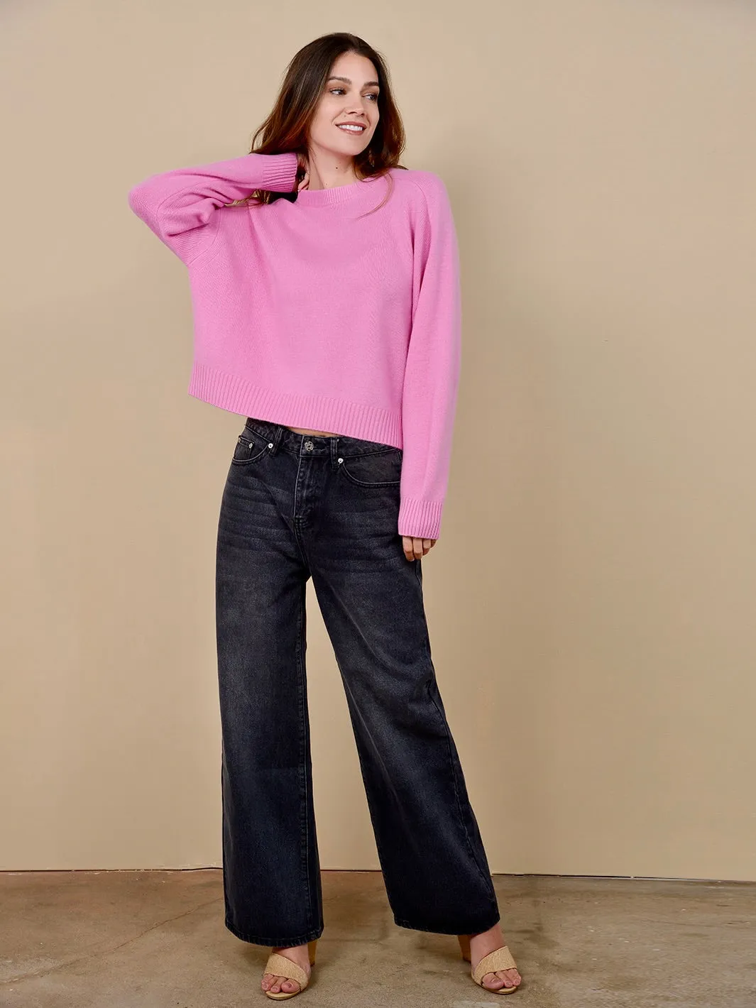 Iliana Cashmere Boxy Crewneck