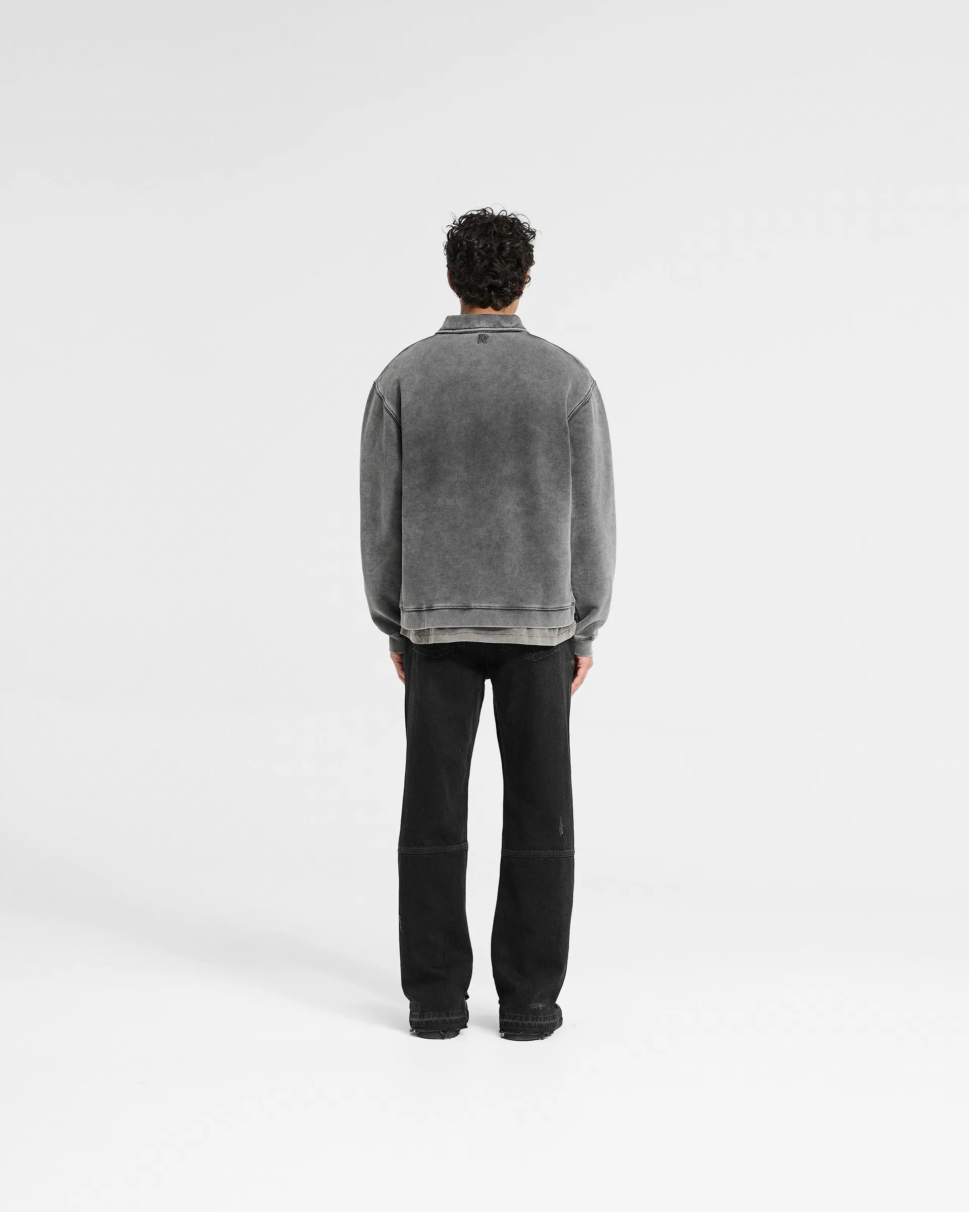 Initial Boxy Quarter Zip - Vintage Grey