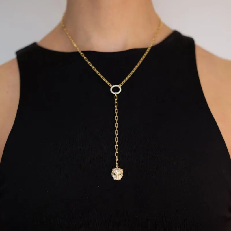 Jaguar Long chain Necklace