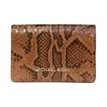 Jet Set Flap Card Case Brown