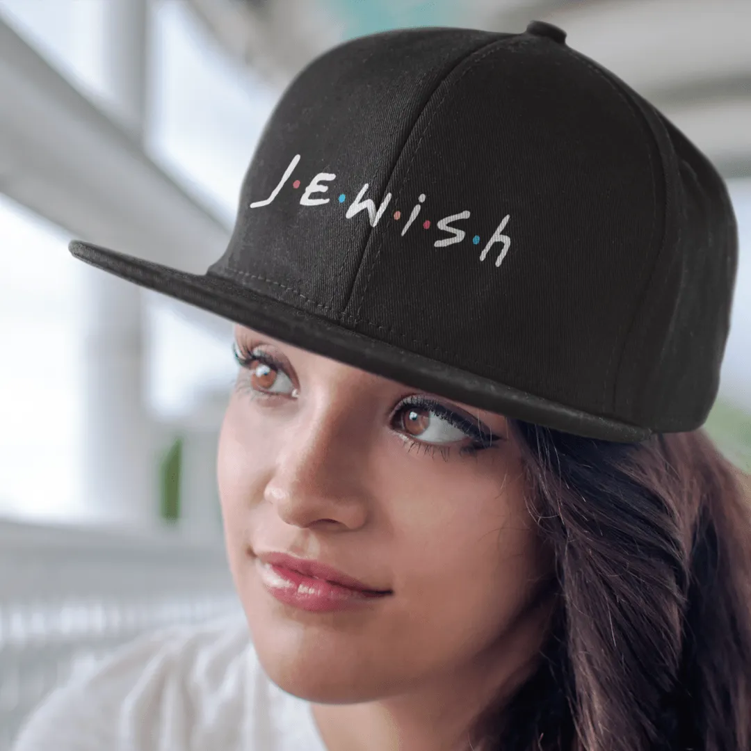 Jewish Black Unisex Flat Top Cap