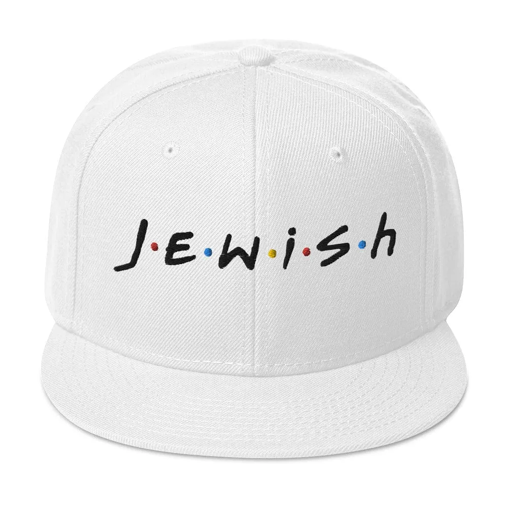 Jewish White Unisex Flat Top Cap