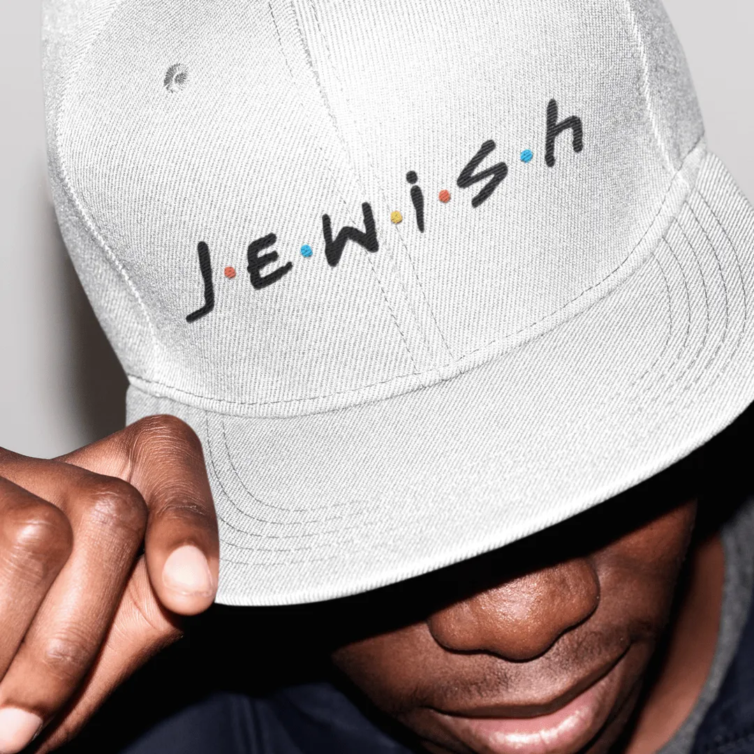Jewish White Unisex Flat Top Cap