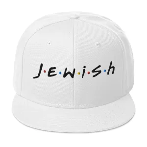 Jewish White Unisex Flat Top Cap