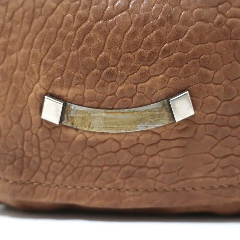 Jimmy Choo Nica Large Shoulder Bag Brown Leather Chain Strap Tote