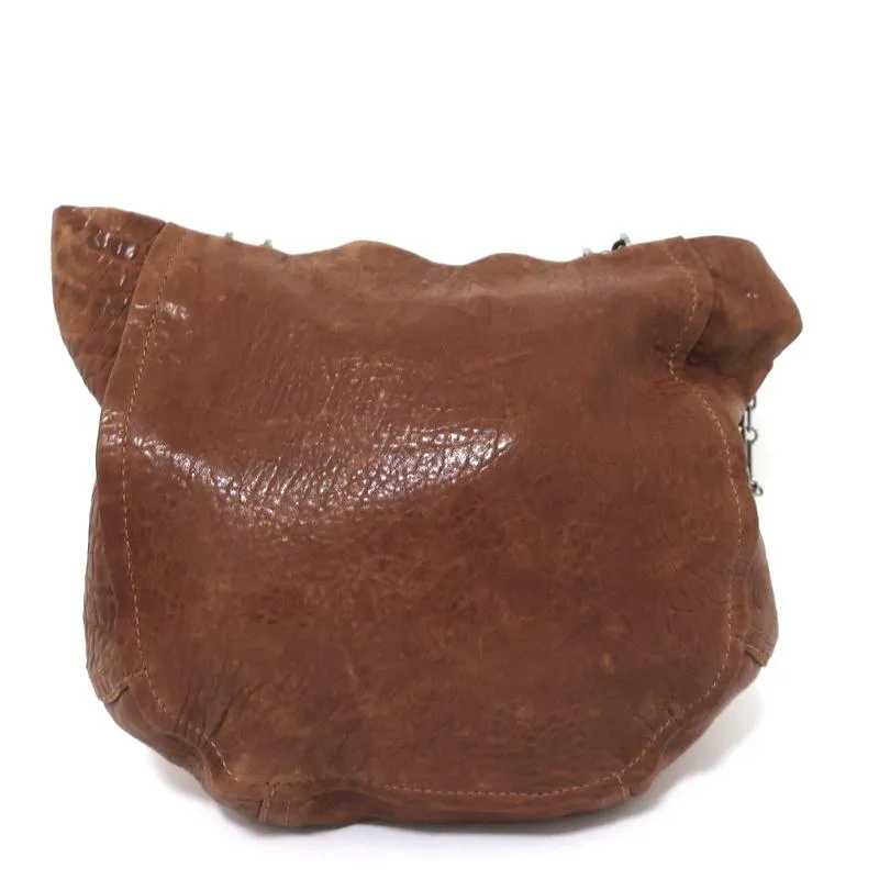 Jimmy Choo Nica Large Shoulder Bag Brown Leather Chain Strap Tote
