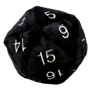Jumbo D20 Plush Dice Black