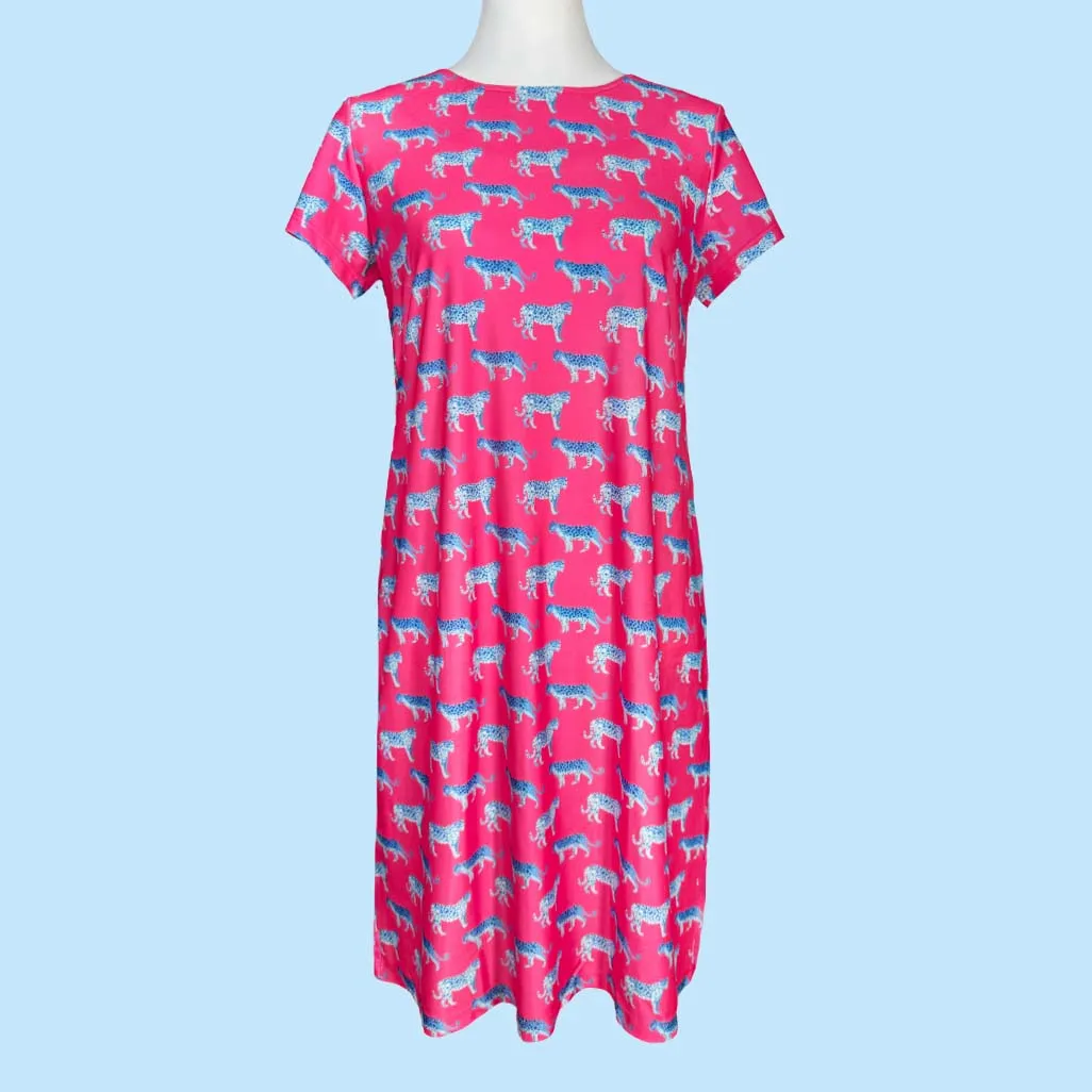 Key West Dress in Cougar Romp Pink (Sample)