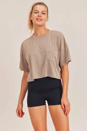 Khaki Cropped Top