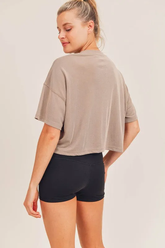 Khaki Cropped Top