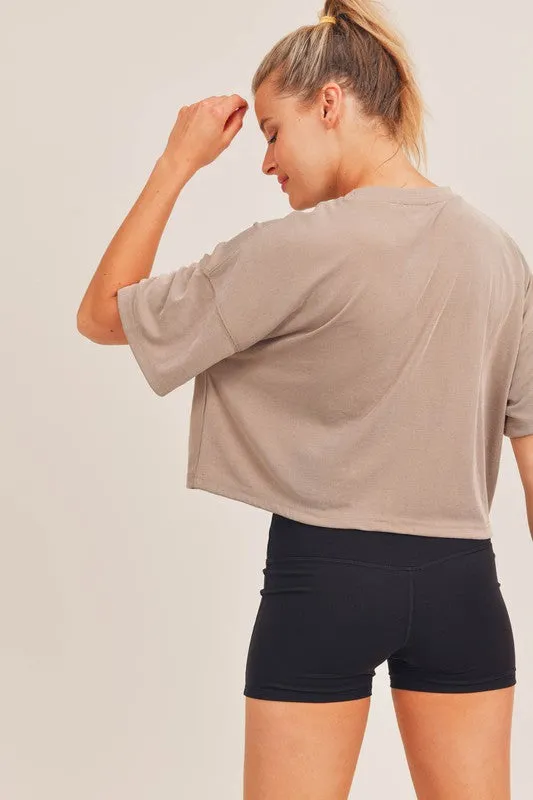 Khaki Cropped Top