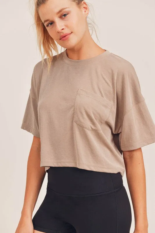 Khaki Cropped Top