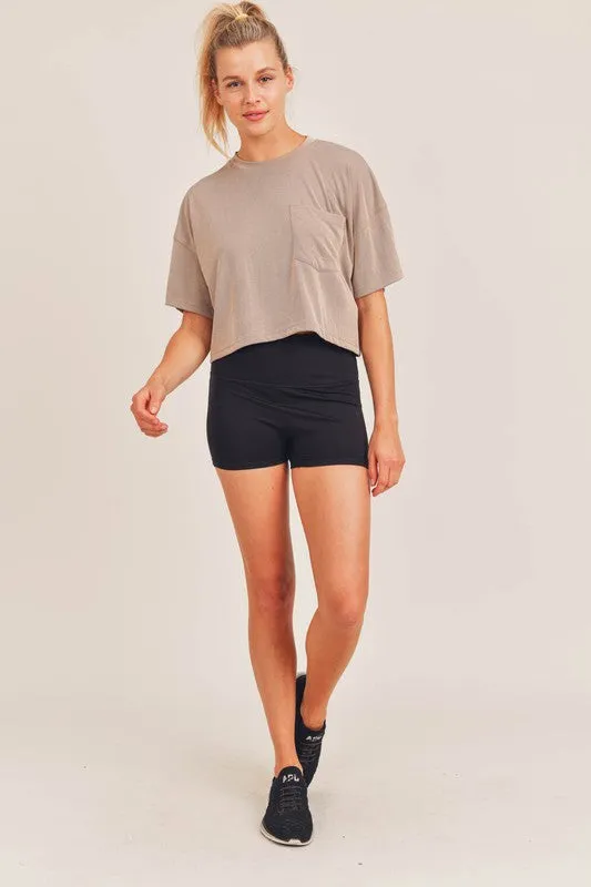 Khaki Cropped Top