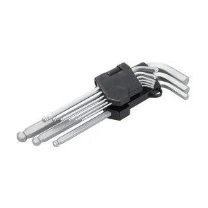 King Dick Hex Key Long Ball End Set AF 9pce 1/16" - 3/8" HWAB207