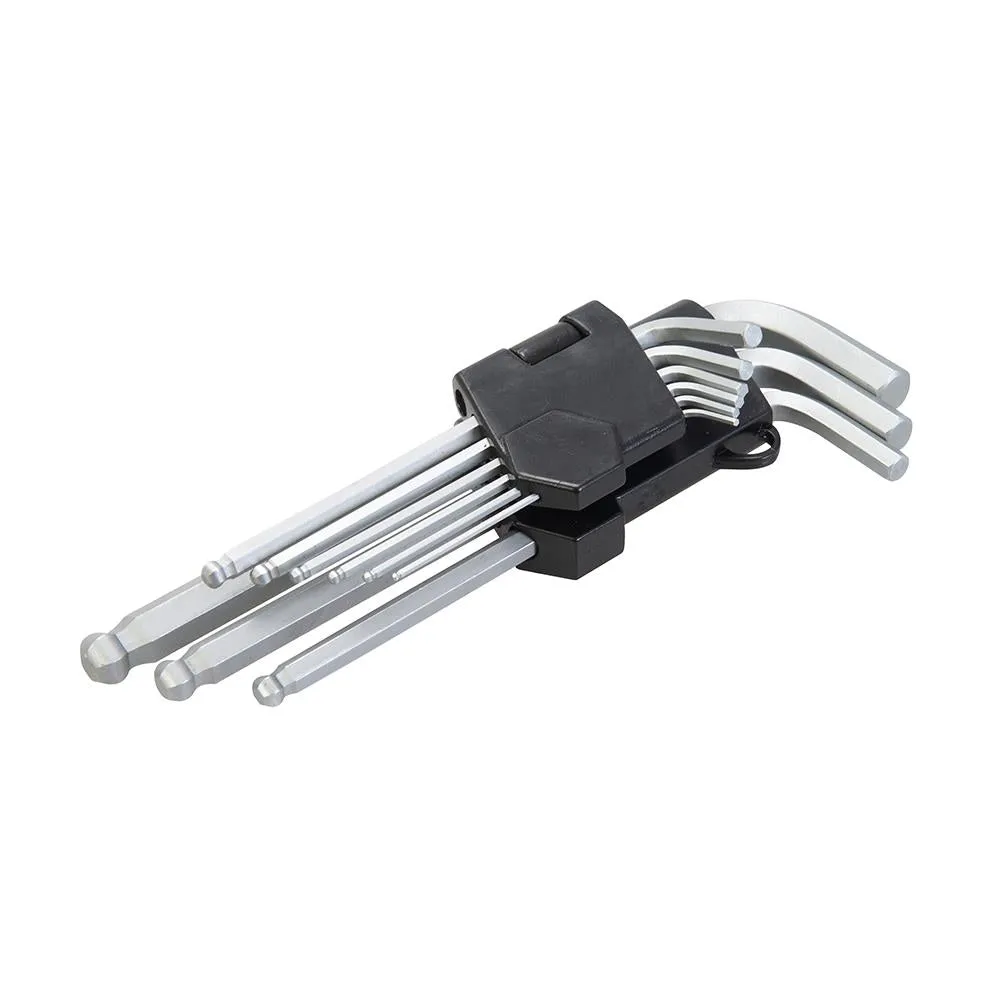 King Dick Hex Key Long Ball End Set AF 9pce 1/16" - 3/8" HWAB207