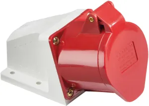 Knightsbridge IN0020 415V IP44 32A Angled Surface Mount Socket 3P N E