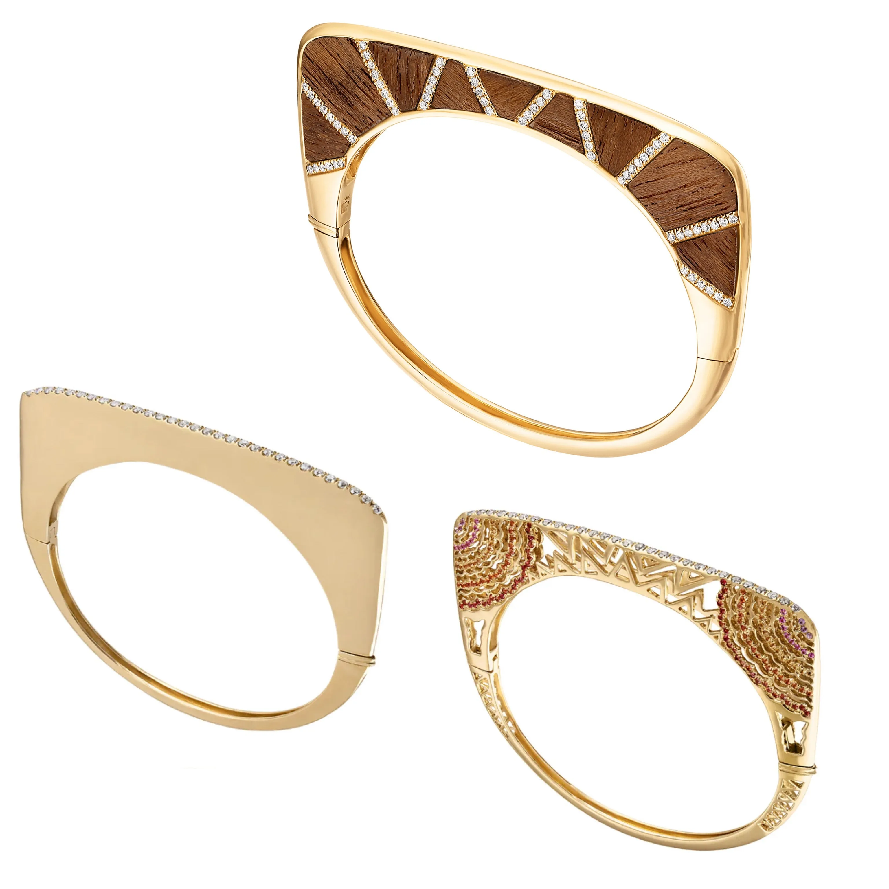 Knock on Wood Structured Bangle