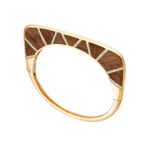 Knock on Wood Structured Bangle
