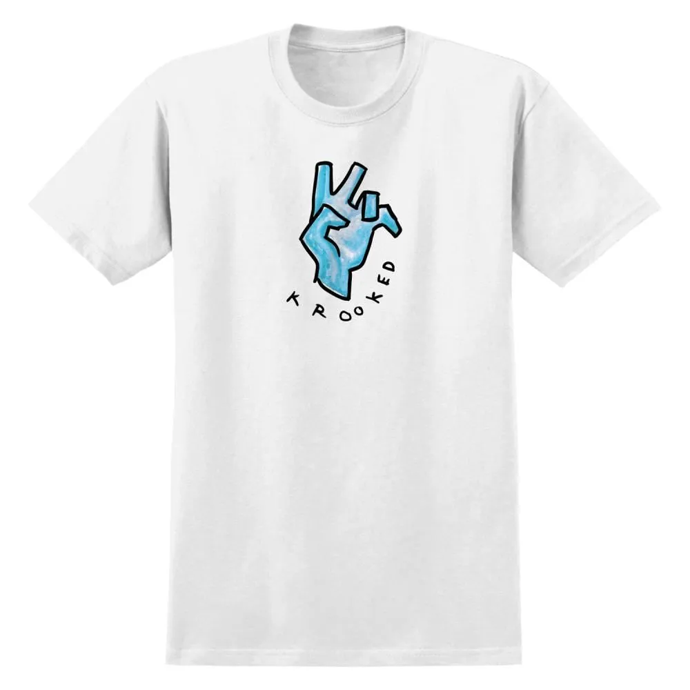 Krooked T-Shirt Handy - White / Blue / Black Print
