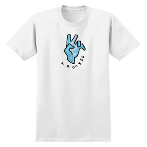 Krooked T-Shirt Handy - White / Blue / Black Print