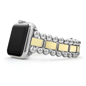 LAGOS 38MM Smart Caviar Link Watch Band in Stainless Steel and 18K Yellow Gold