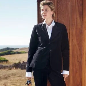 LANDS END NWT 2X Velvet Blazer Jacket • Black Charcoal Gray • Fall Winter