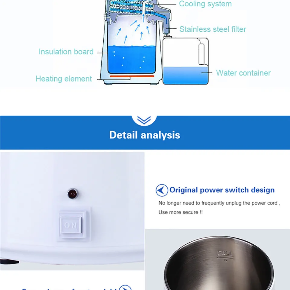 Large 4L Pure Water Distiller