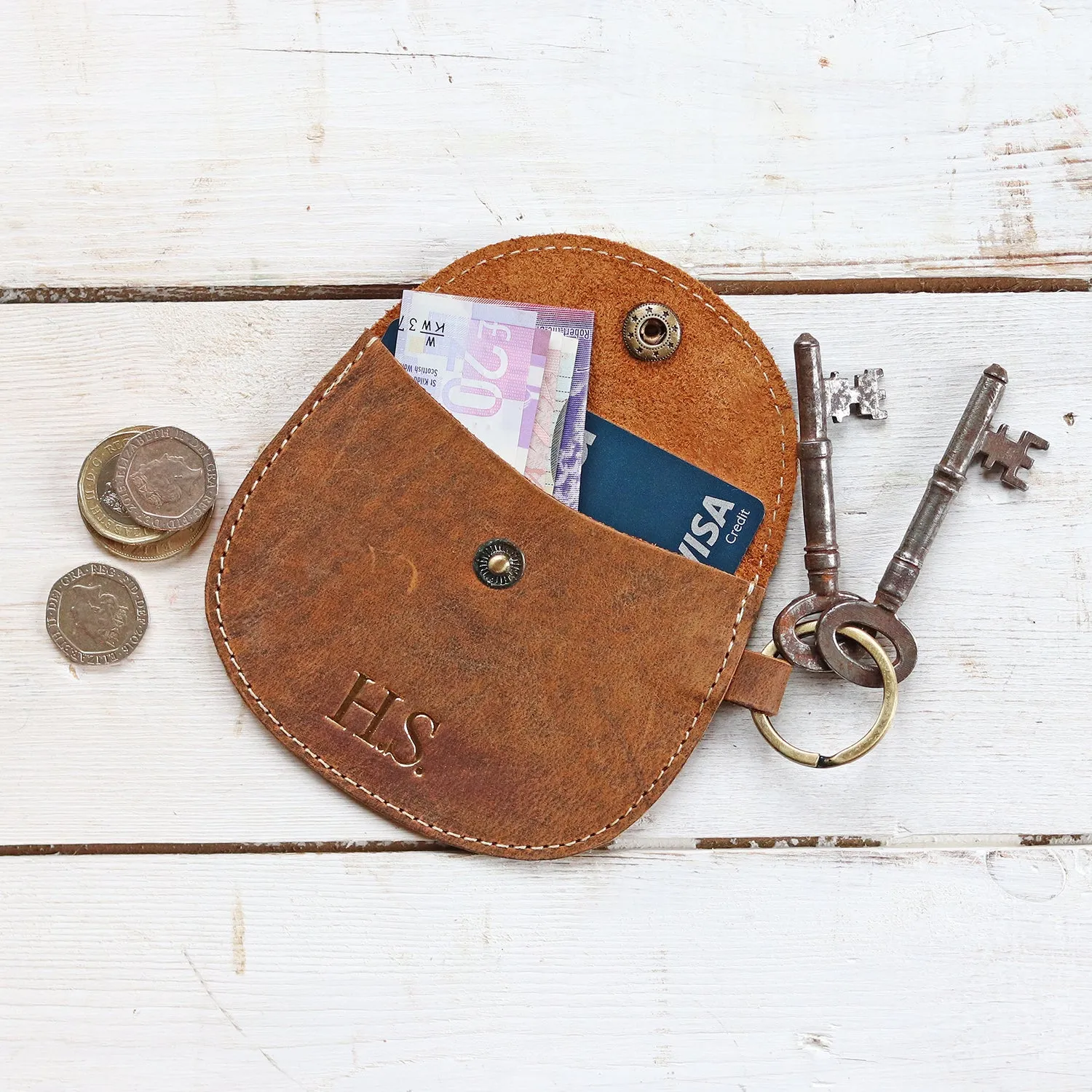 Leather Purse Keyring