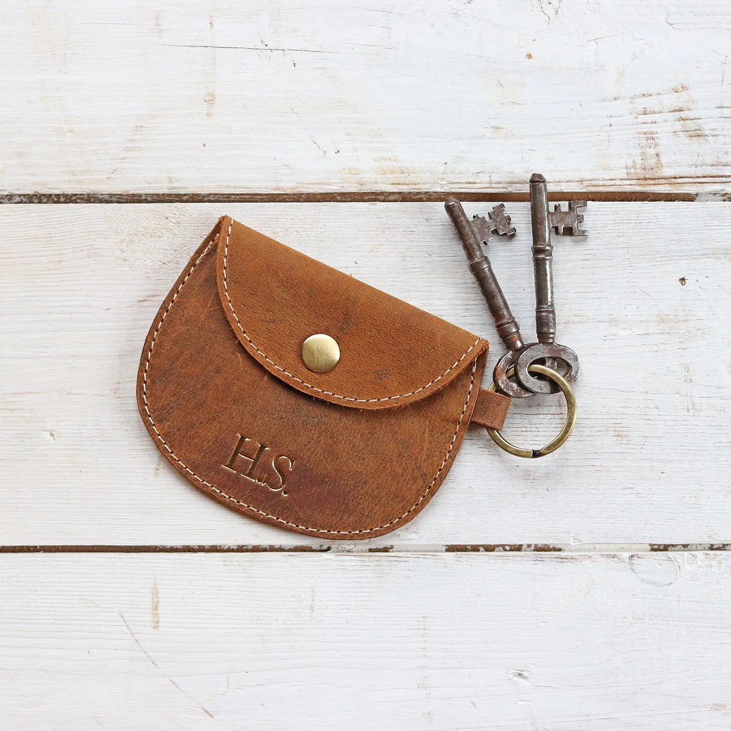 Leather Purse Keyring