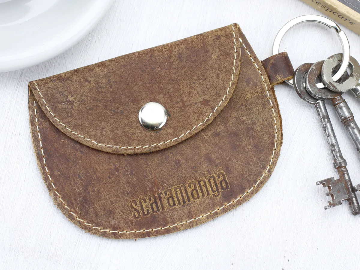 Leather Purse Keyring