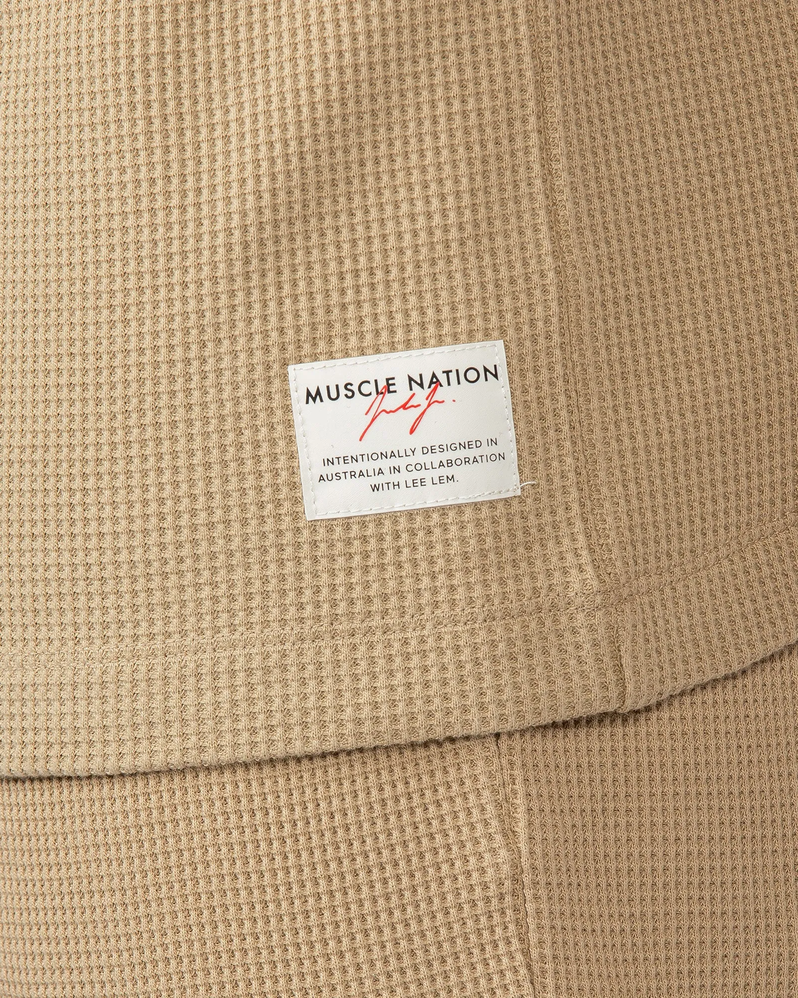 Lee Lem Short Boxy Waffle Tee -   Butterscotch
