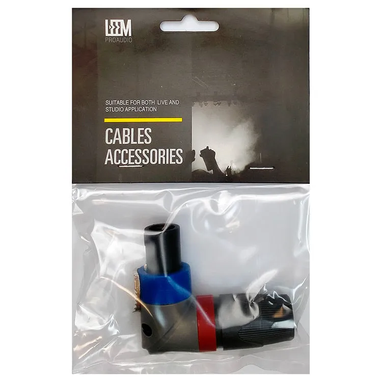 Leem Angled 4-Pole Speakon Connector (Pk-1)