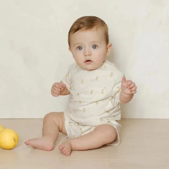 Lemons Boxy Tee & Short Set | Neutral