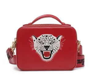 LEOPARD EMBROIDERED CROSSBODY BAG