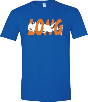 LI Offset T-Shirt (Royal Blue/Orange/White)