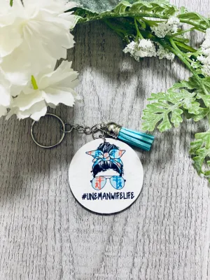 Lineman Wife Keychain