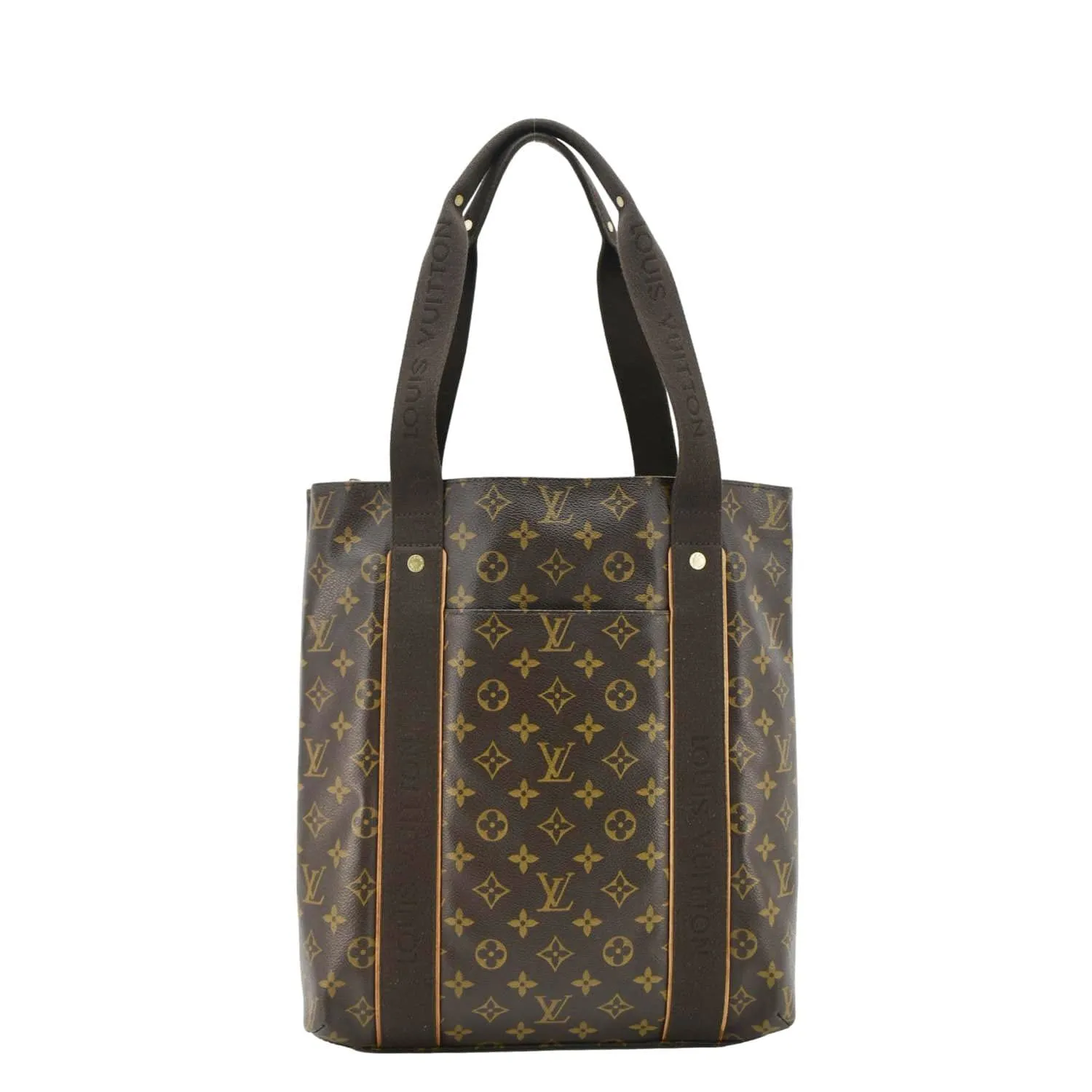 LOUIS VUITTON Cabas Beaubourg Monogram Canvas Tote Brown