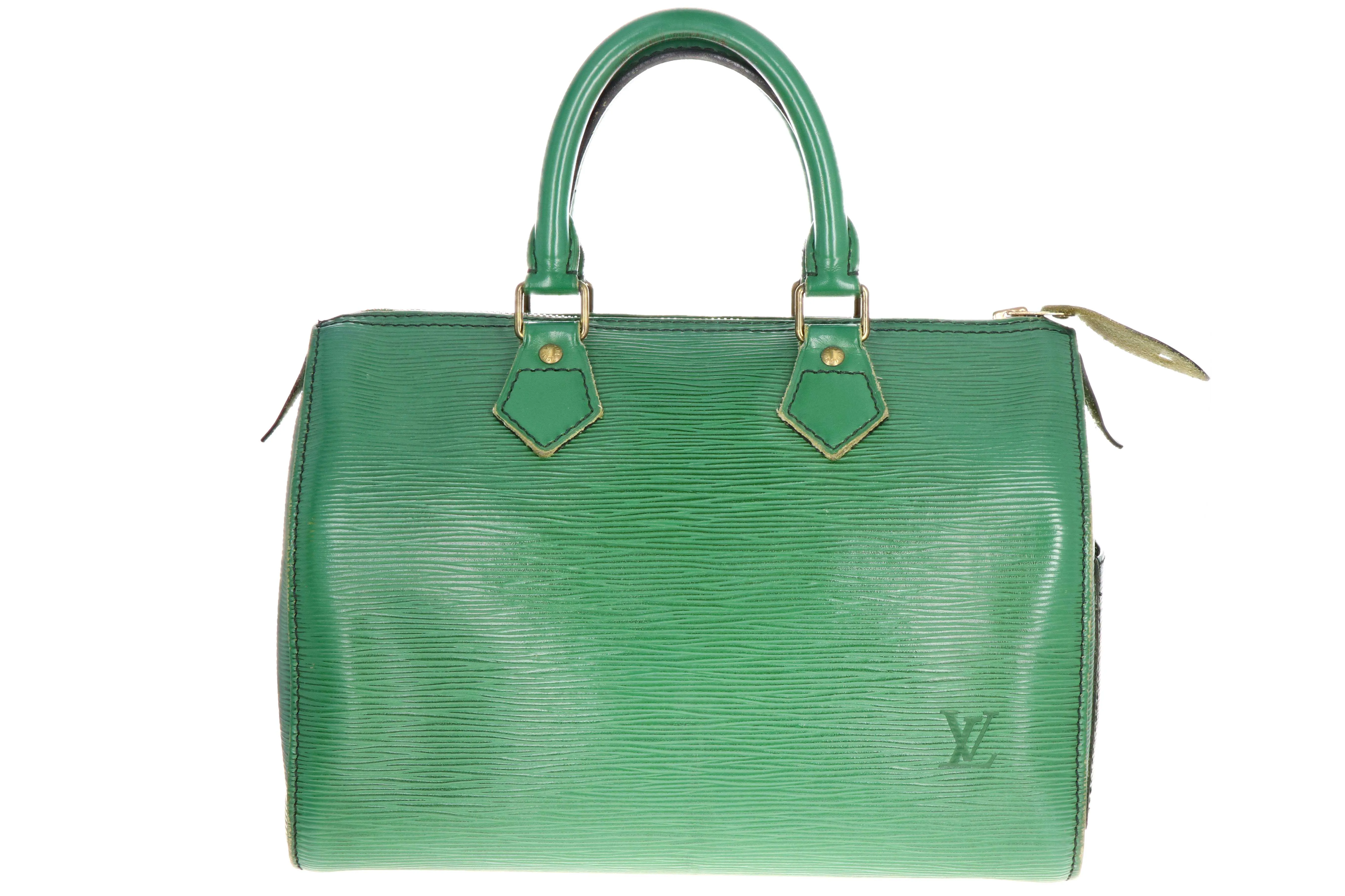 Louis Vuitton Epi Green Speedy 25