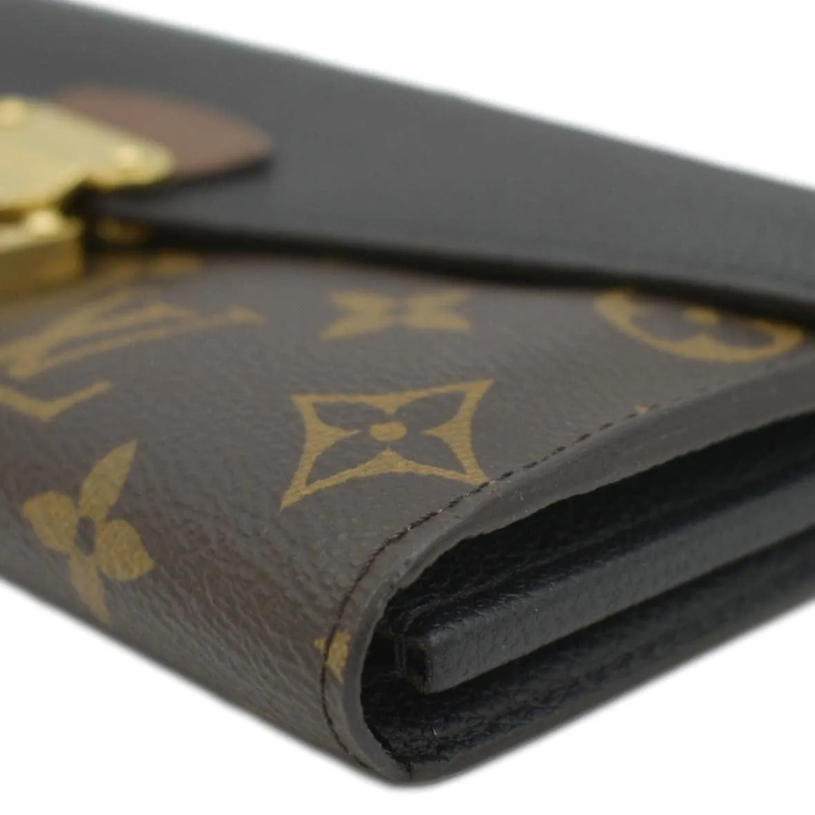 LOUIS VUITTON Pallas Monogram Canvas Wallet Brown