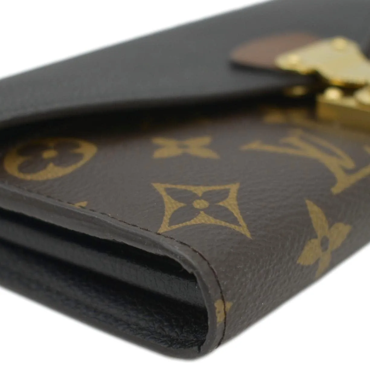 LOUIS VUITTON Pallas Monogram Canvas Wallet Brown