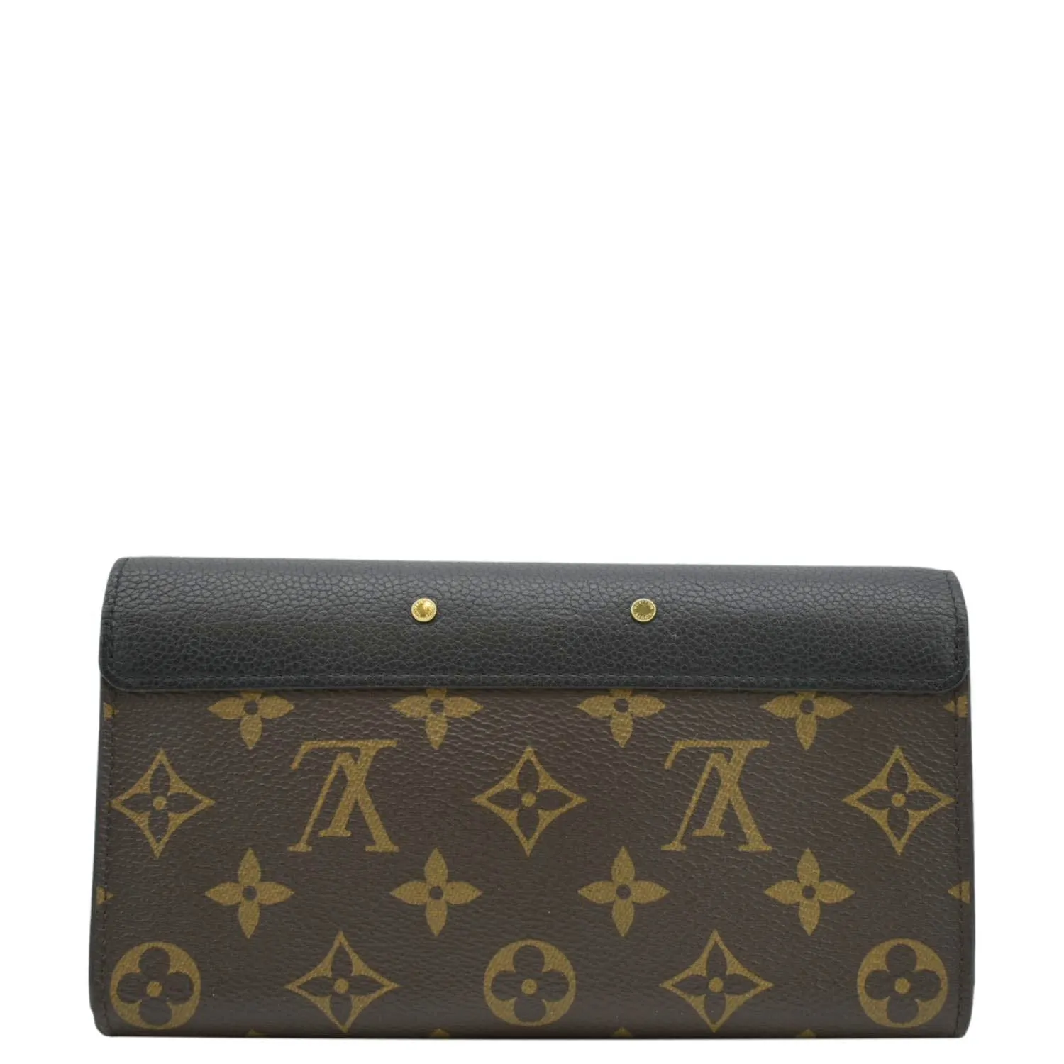 LOUIS VUITTON Pallas Monogram Canvas Wallet Brown
