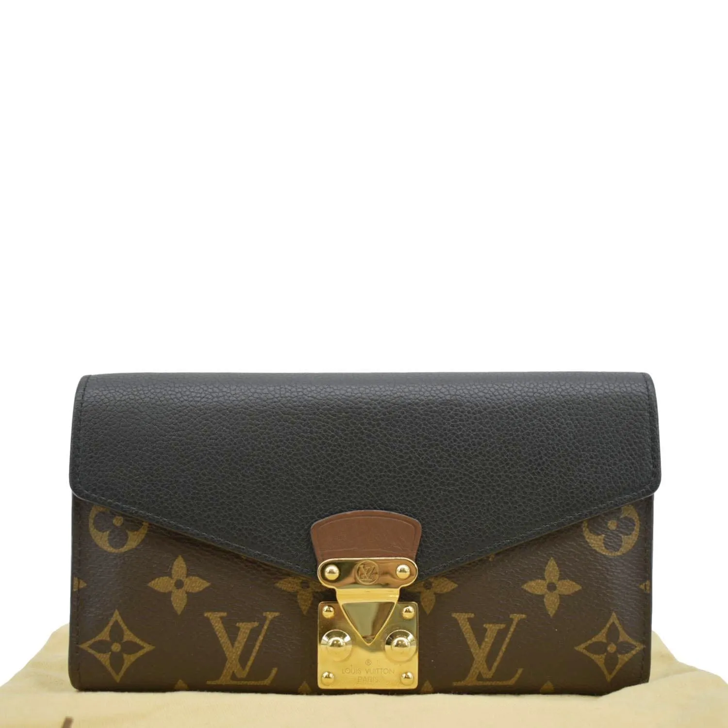 LOUIS VUITTON Pallas Monogram Canvas Wallet Brown