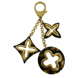 LOUIS VUITTON Tortoise Resin Insolence Monogram Bag Charm Gold