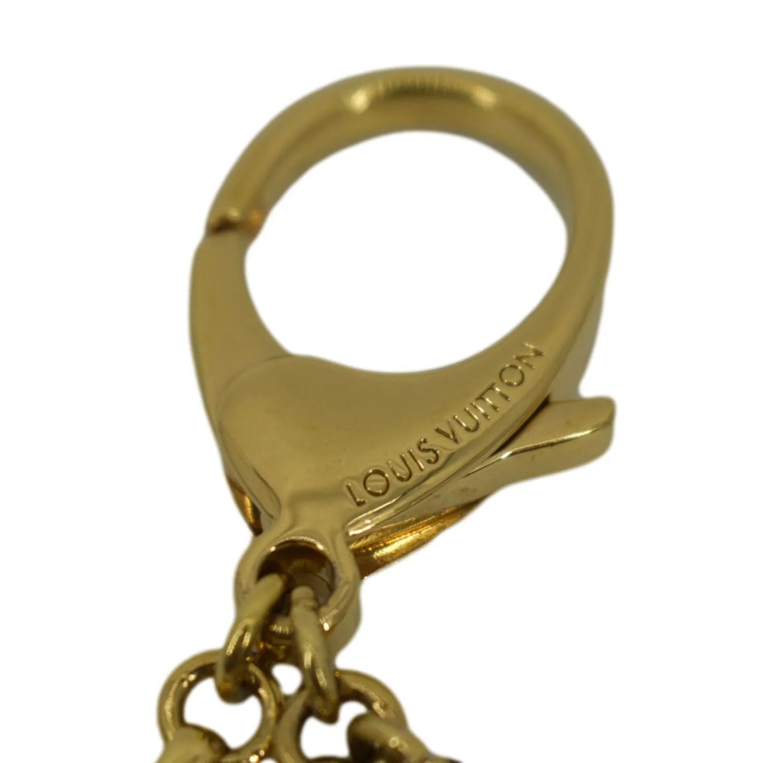 LOUIS VUITTON Tortoise Resin Insolence Monogram Bag Charm Gold