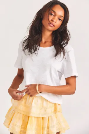 Love Shack Fancy - Calix Tee - White