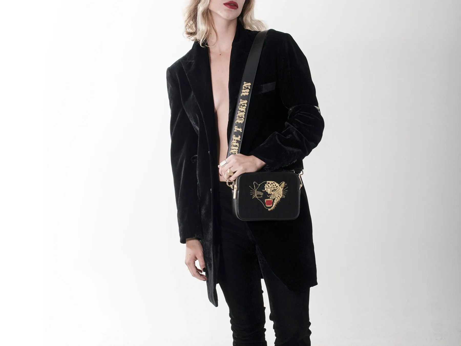 LTD.EDITION LEOPARD EMBROIDERED CROSSBODY BAG